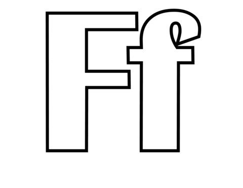 Classic Letter F Coloring Page